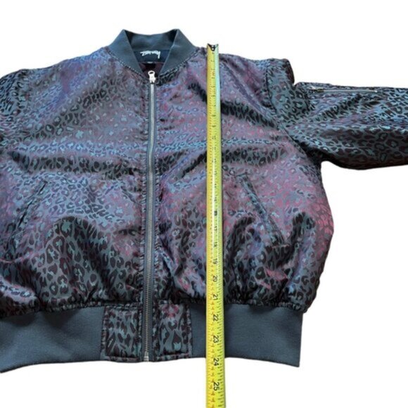 Stussy Multicolor Zip Up Bomber Jacket Iridescent Size XS - Picture 7 of 8